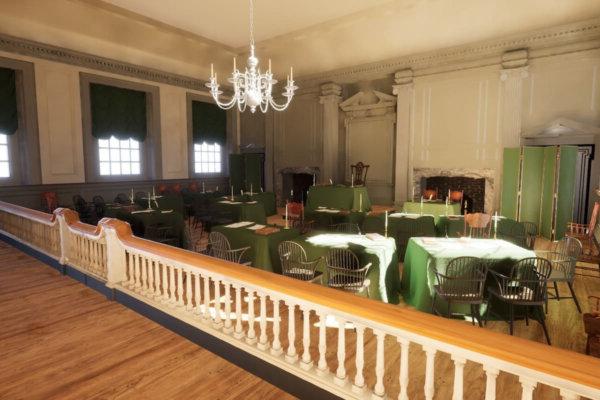 Rendering of Independence Hall